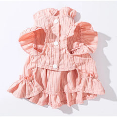 Tulip Pleated Summer Pet Dress 🌷 Princess Outfit for Small & Medium Dogs