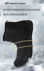 Women/Men Barefoot Snow Boots Warm Fur Shoes Non Slip Minimalist Ankle Boots Thermal Plush Shoes Comfortable for Hiking Walking