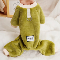 Fleece Warm Pet Clothes – Winter Dog Jumpsuit Pajamas