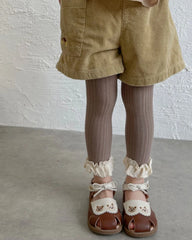 Baby and Girls Lace Trim Leggings Pants