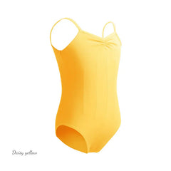 Girls Cotton Camisole Ballet Leotard – Sleeveless U-Back Bodysuit