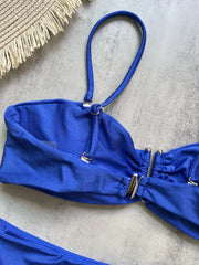 Bandeau Push-Up Brazilian Bikini Set – Women’s Solid Thong Swimsuit