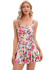 Floral Plus-Size Swim Dress – Women’s Shaping One-Piece Swimsuit 2025
