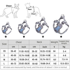 Adjustable Reflective Dog & Cat Harness – Mesh Pet Vest