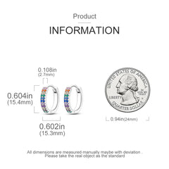 925 Silver Hoop Earrings for Women – Zircon Heart & Star Drops