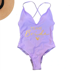 Team Bride One-Piece Swimsuit – Women’s Sexy Padded Bathing Suit 2025