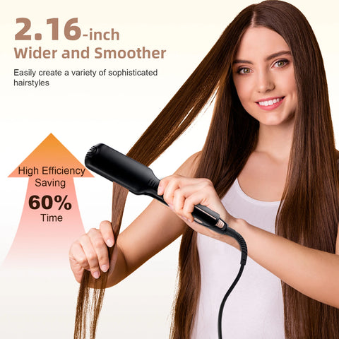 10-Second Quick Heat Hair Straightener – 12-Level Temperature Curling & Styling Iron