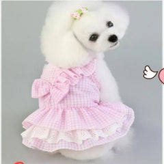 Rabbit Print Dog Dress 🐰 Cute Sling Jumpsuit Outfit for Pets