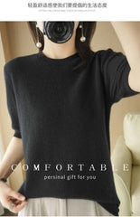 Women’s Short Sleeve Slim Fit Knitted Sweater – Camel & Pink