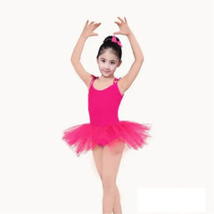 Girls Suspender Ballet Tutu Dress – Elegant Stage Dance Outfit