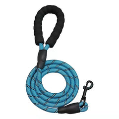 1.5m Reflective Nylon Dog Leash – Soft Handle Pet Walking Leash
