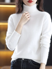 Women’s 100% Mink Cashmere Turtleneck Sweater