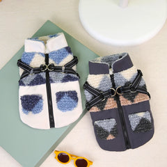 Winter Dog Jacket – Warm Pet Vest with Built-In Harness for Small & Medium Dogs