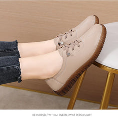 New 100% genuine leather fashionable casual walking loafers and lightweight sports shoes for women