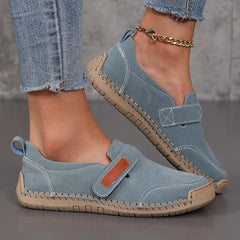 Handmade Leather Women Shoes Casual Comfortable Slip on Loafers Women Leather Shoes Moccasins Walking Shoes Summer Direct Sales