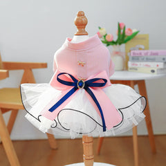 Pink Princess Pet Dress 🎀 Elegant Wedding Outfit for Dogs & Cats