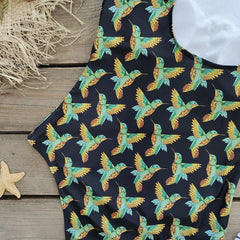 Floral Lace-Up One-Piece Swimsuit – Women’s Push-Up Printed Swimwear 2025