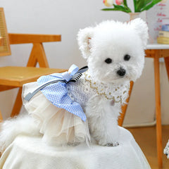 Small Puppy Summer Dress – Cute Bowknot Outfit for Wedding & Birthday Parties