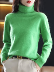 Women’s 100% Mink Cashmere Turtleneck Sweater