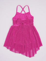 Girls Glittery Mesh Dance Dress – Lyrical & Ballet Costume