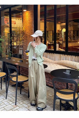 Women’s Slim O-Neck Cardigan Sweater – Casual Korean Knitwear