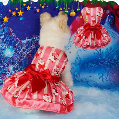 Snowflake Christmas Pet Dress 🎄 Adjustable Holiday Princess Outfit for Dogs & Cats