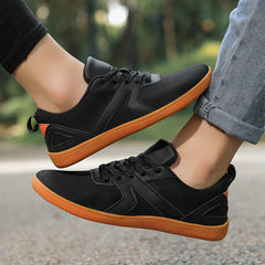 Minimalist Shoes for Men Women Wide Toe Barefoot Zero Drop Shoes Casual Artificial Leather Lightweight Walking Sneakers