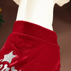 Pet Christmas Clothes Classic Merry Christmas Print Fall Winter Pet Clothing for Large Dogs Christmas Holiday Outfit Atmosphere