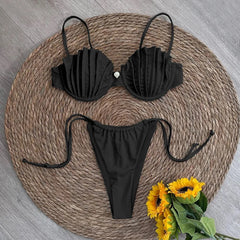 Sexy Shell Micro Brazilian Bikini – Women’s Thong Swimsuit Set