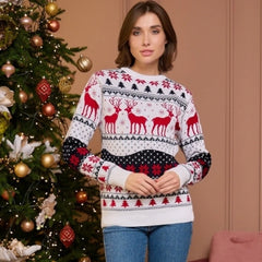 2025 New Women Men Kids Christmas Sweaters Casual Soft Jumpers Warm Thicken Matching Outfits Pullover Knitwear Xmas Family Look