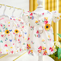 Princess Dog Dress 🍓 Cute Strawberry Summer Outfit for Small Dogs & Cats