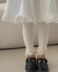 Baby and Girls Lace Trim Leggings Pants