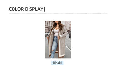 Women’s Hooded Long Cardigan – Vertical Stripes with Pockets