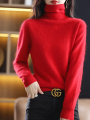Women’s 100% Mink Cashmere Turtleneck Sweater