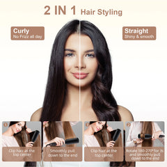 10-Second Quick Heat Hair Straightener – 12-Level Temperature Curling & Styling Iron