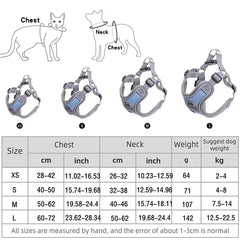 Adjustable Reflective Dog & Cat Harness – Mesh Pet Vest