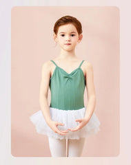 Girls Cotton Camisole Ballet Leotard – Sleeveless U-Back Bodysuit