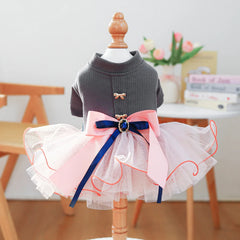 Fancy Bowtie Pet Dress – Luxury Summer Outfit for Dogs & Cats