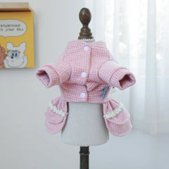 Luxury Princess Dog Dress 👑 Fancy Autumn/Winter Outfit for Small Dogs