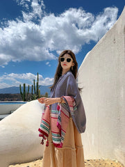 20 Styles Cotton-Linen Beach Sarong Wrap – Women’s Bikini Cover-Up & Summer Scarf