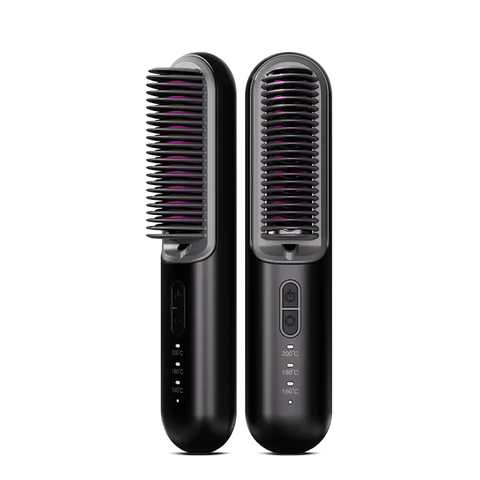 Wireless Hot Comb Straightening Brush – Negative Ion Cordless Anti-Scald Hair Styler