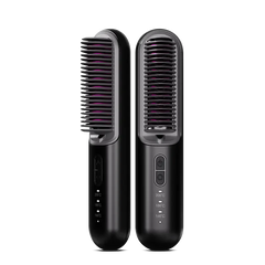 Wireless Hot Comb Straightening Brush – Negative Ion Cordless Anti-Scald Hair Styler