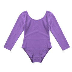Girls Long Sleeve Ballet Leotard – Warm Gymnastics Training Bodysuit