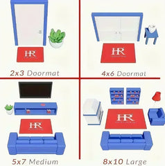 Hello Kitty Red Leopard Floor Rug – Cute Bedroom & Living Room Mat