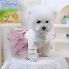Luxury Princess Pet Wedding Dress 👑 Haute Couture Tutu Outfit for Dogs & Cats