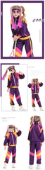 Kids 80s Tracksuit Hip Hop Costume – Retro Top & Pants Set