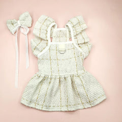 Pet Princess Dress – Black & White Bow Skirt for Small and Medium Dogs