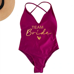 Team Bride One-Piece Swimsuit – Women’s Sexy Padded Bathing Suit 2025