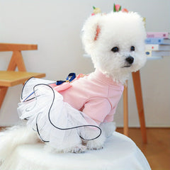 Pink Princess Pet Dress 🎀 Elegant Wedding Outfit for Dogs & Cats