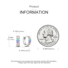 925 Silver Hoop Earrings for Women – Zircon Heart & Star Drops